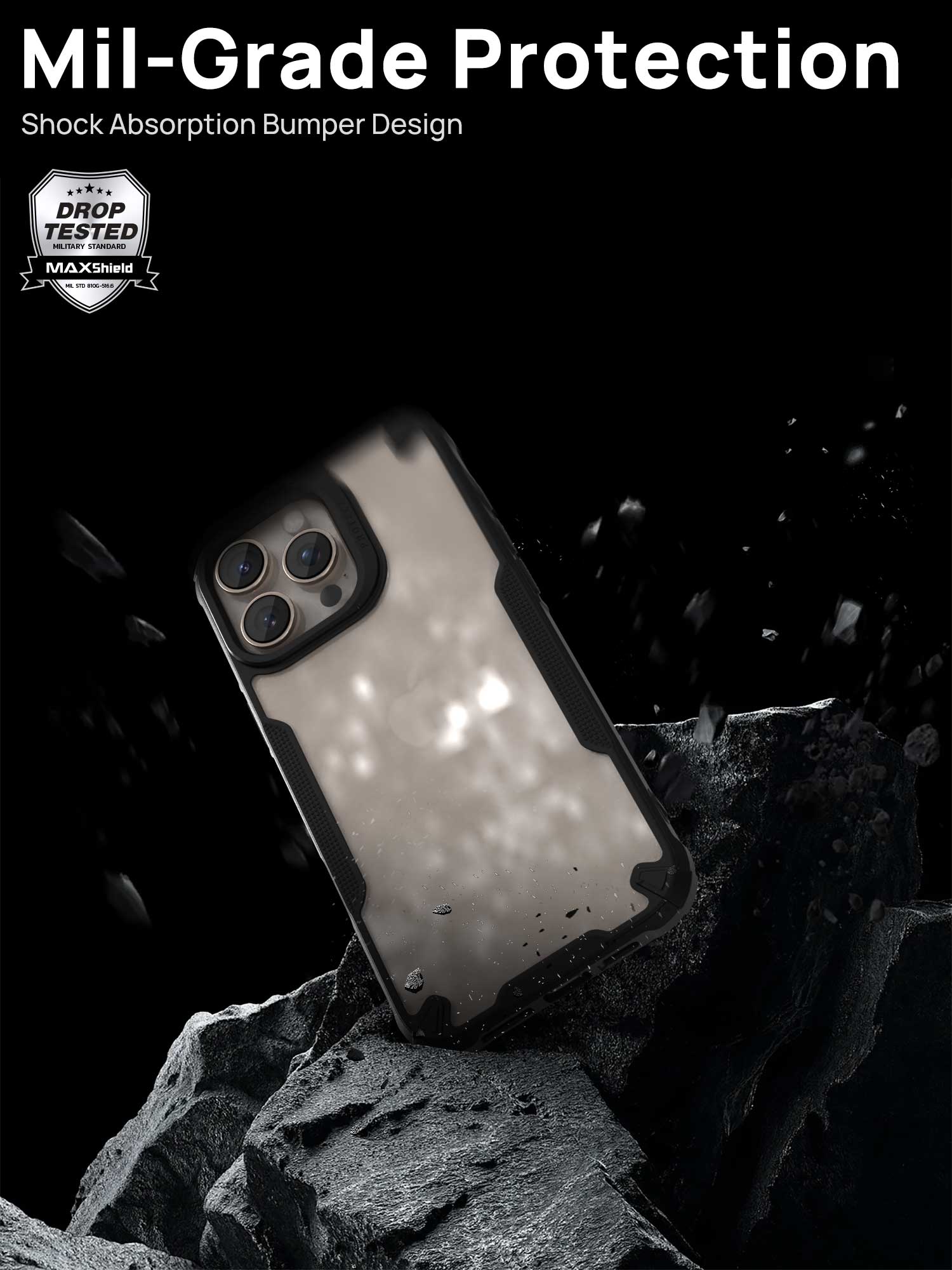 [Full Set] For Apple iPhone 16 Pro Max Case Shockproof Military Clear Cover