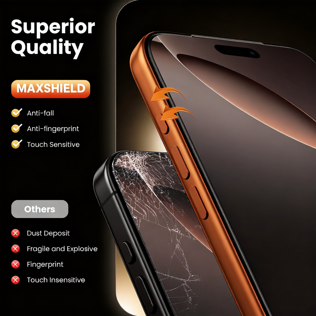 2-Pack Privacy Tempered Glass Screen Protector for iPhone 18 Pro / Pro Max