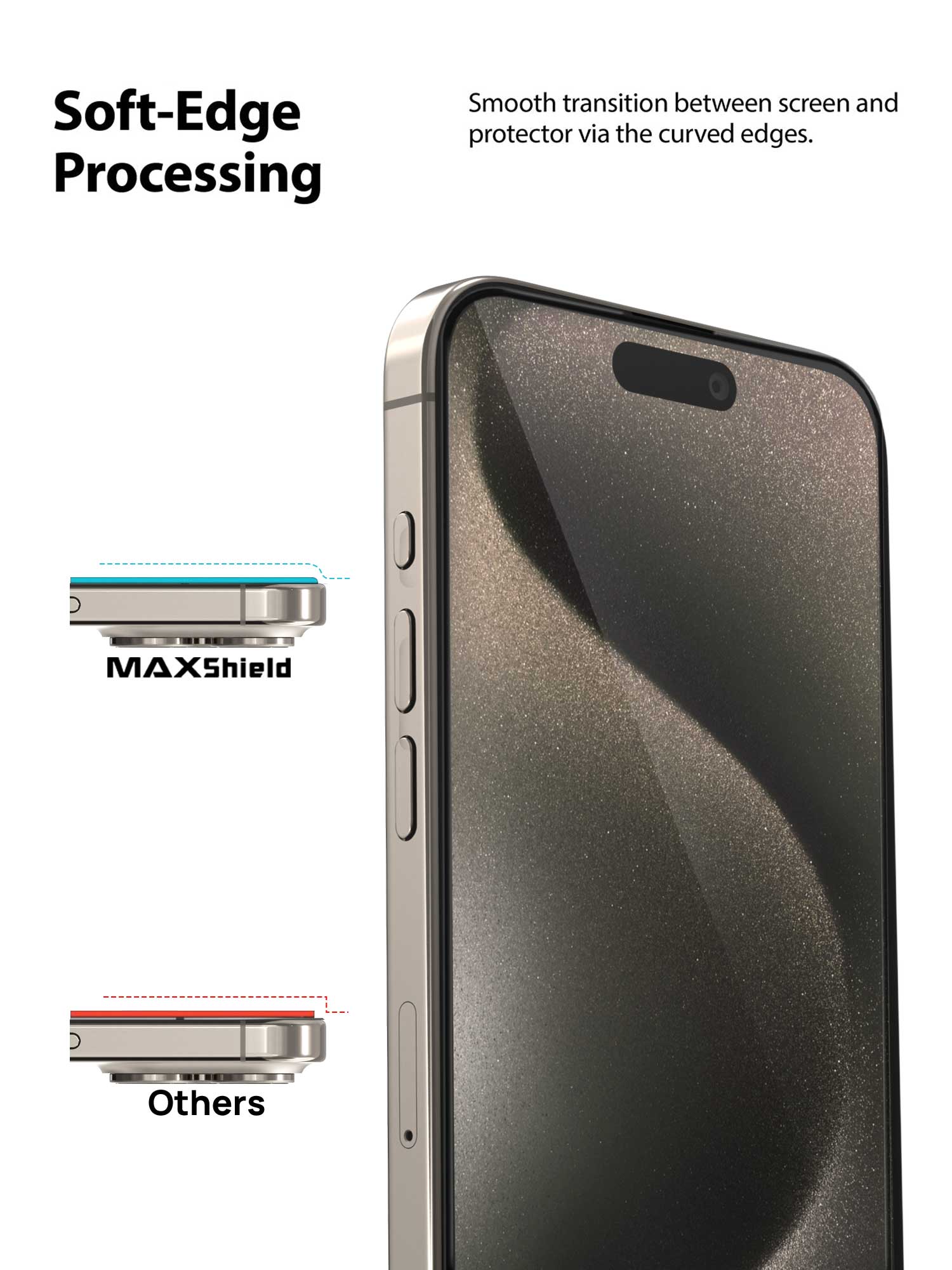 【2 Packs】MaxShield® 9H Tempered Glass iPhone 15 Series Full Screen Protector