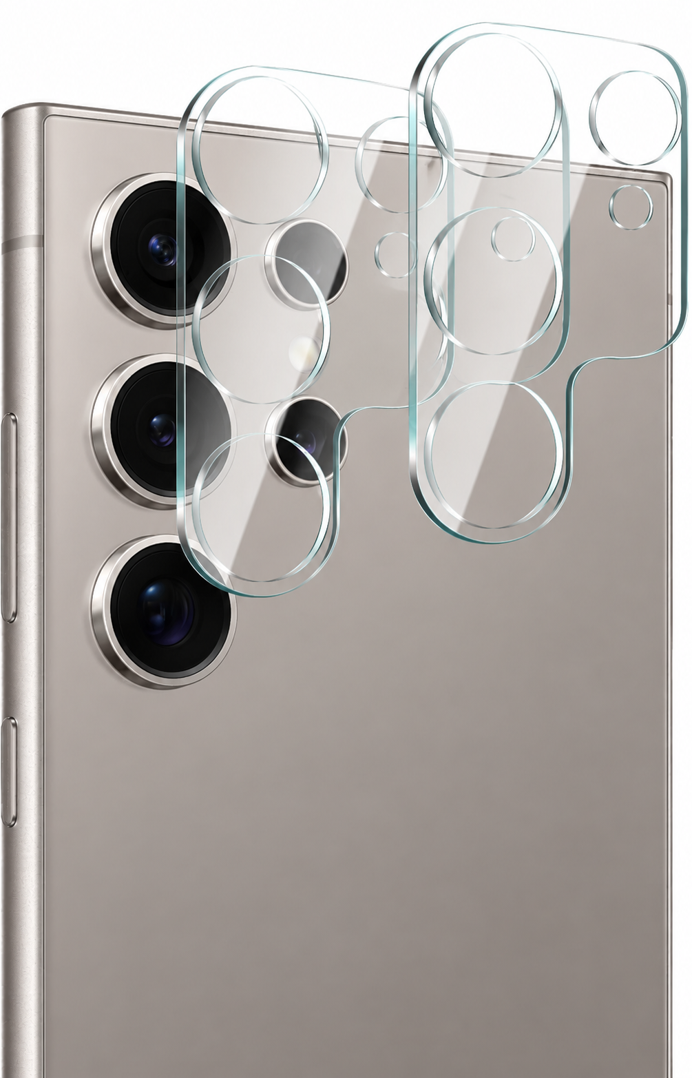 MAXSHIELD Clear Tempered Glass Camera Lens Protectors for Samsung Galaxy S24 Ultra - 2 Pack