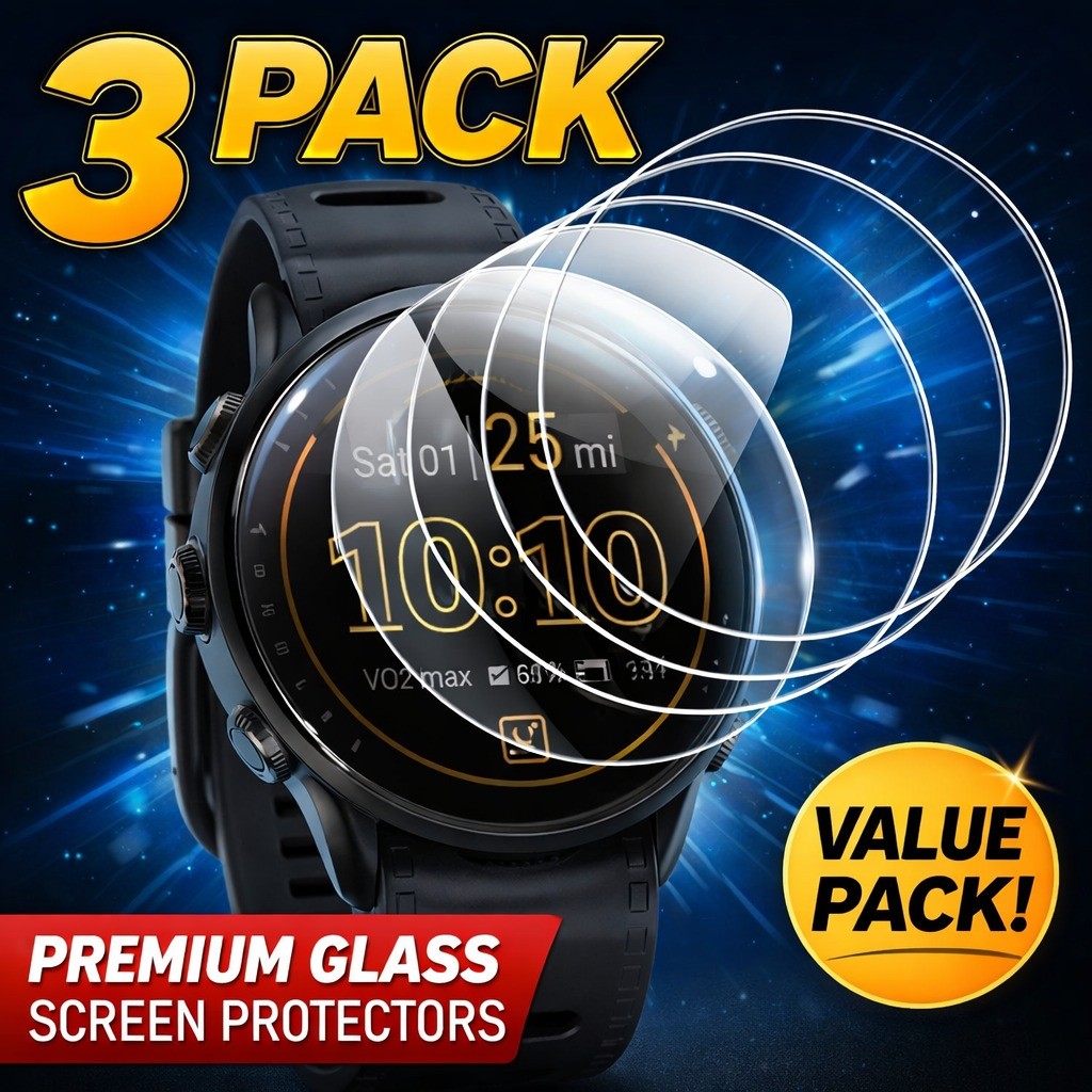 3 Pack Tempered Glass Screen Protector for Garmin Forerunner - image 1