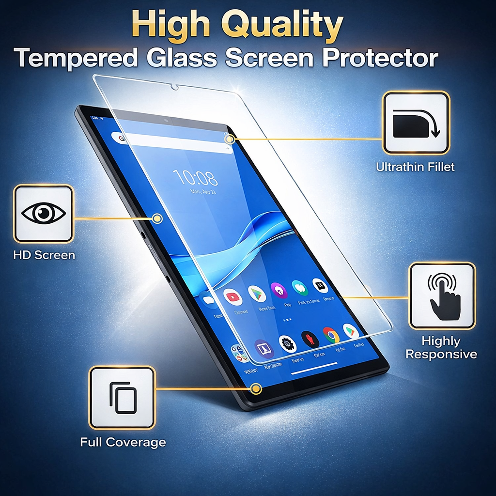Tempered Glass Screen Protector for Lenovo Tab One 8.7-inch - 2 Pack