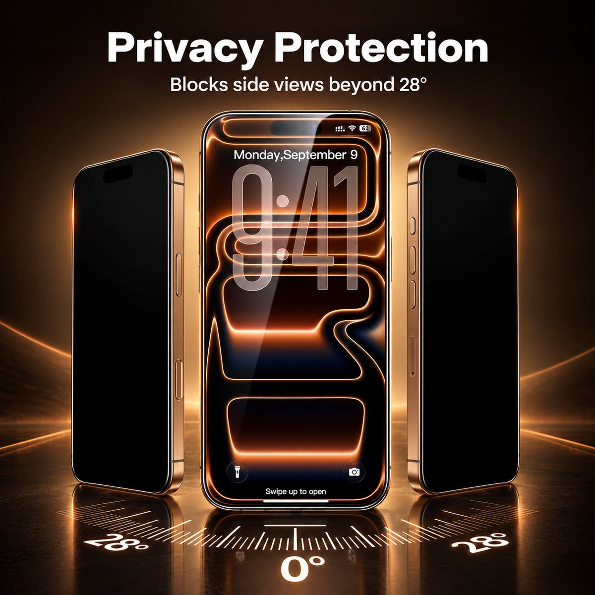 MAXSHIELD Privacy Tempered Glass Screen Protectors for iPhone 18 Pro - 2 Pack with Installation Kit