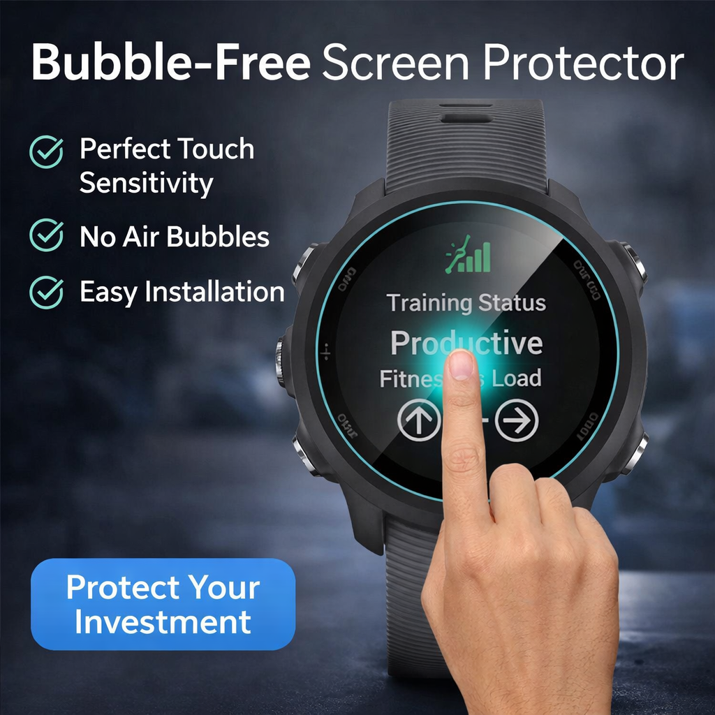 3 Pack Tempered Glass Screen Protector for Garmin Forerunner - image 3