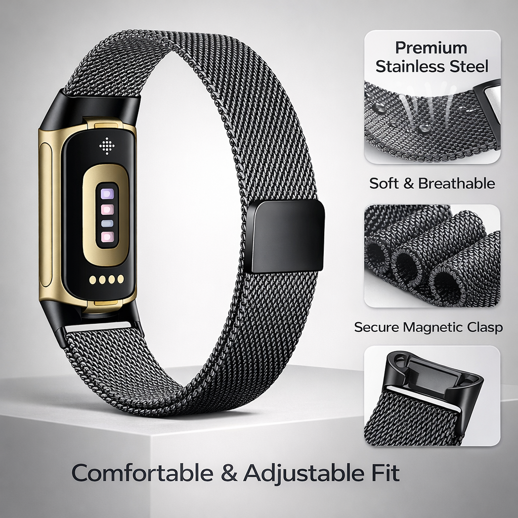 Milanese Metal Band for Fitbit Charge - image 3