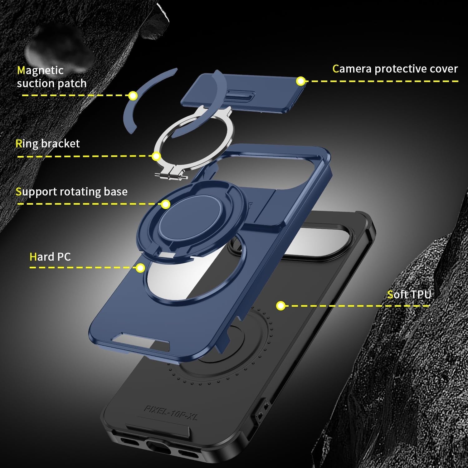 Magnetic Ring Kickstand Case for Google Pixel 10 Series - detail image 7
