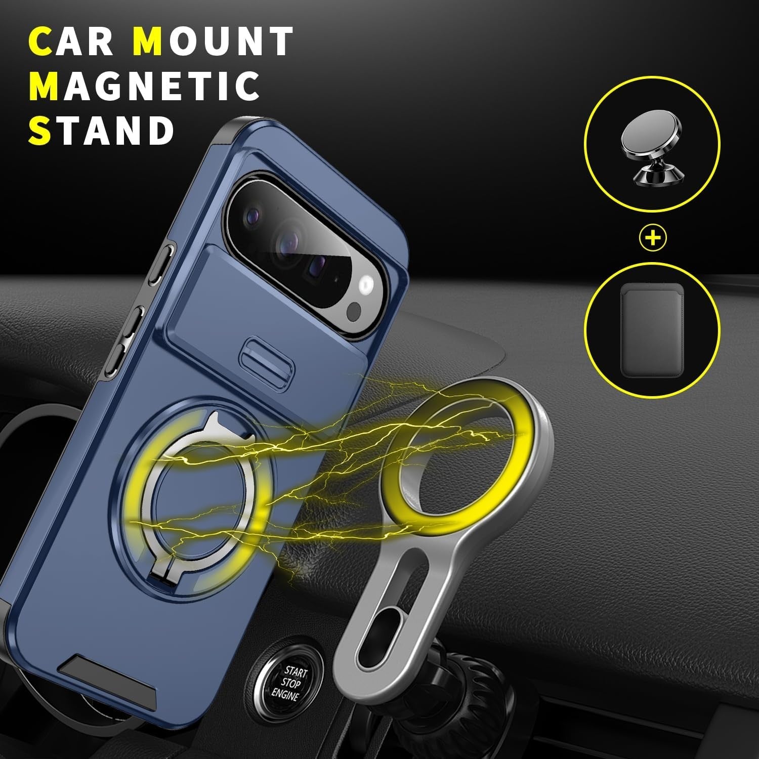 Magnetic Ring Kickstand Case for Google Pixel 8 Series - detail image 6
