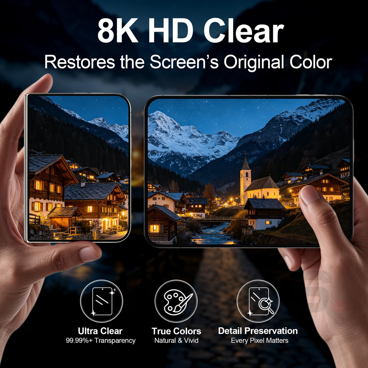 Front and Back Tempered Glass Protector Set for iPhone Duo - 2 Pieces