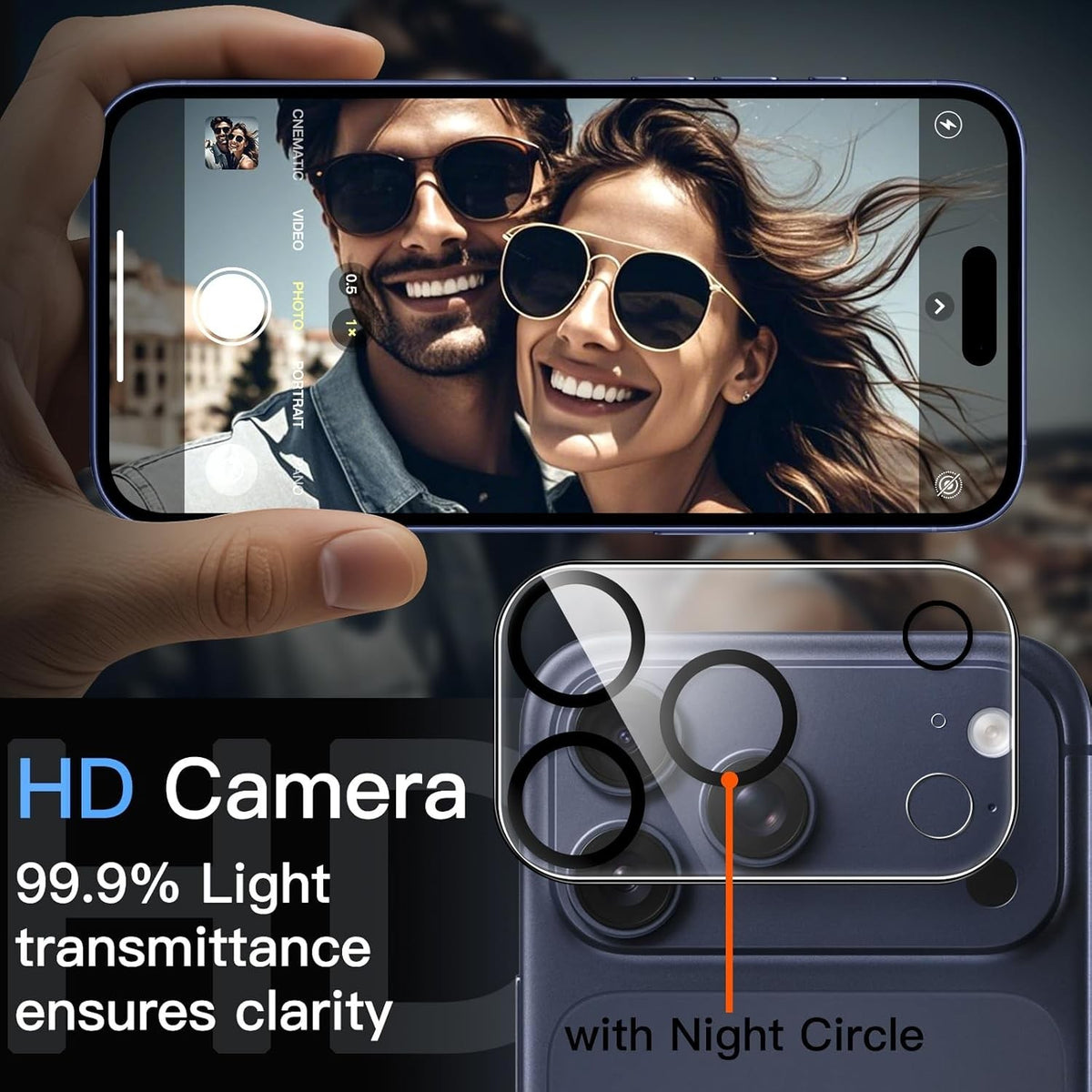 MAXSHIELD Clear Camera Lens Protector for iPhone 18 Pro / Pro Max