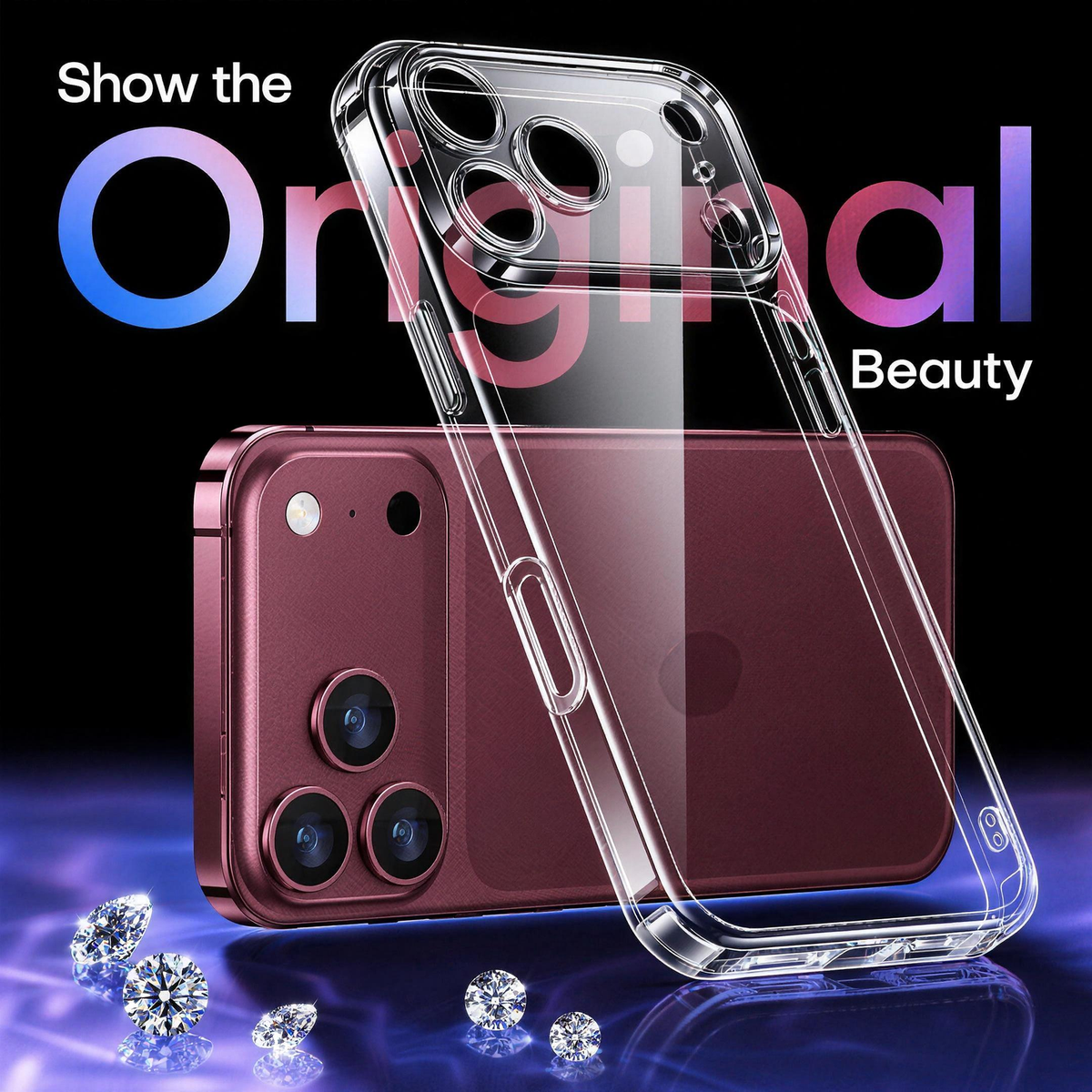 For iPhone 18 Pro Max Case, Compatible with MagSafe - Raised Camera Protection, Case Only, Clear