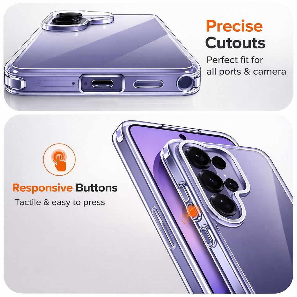 For Samsung Galaxy S24 FE Clear Slim Shockproof Case - image 5