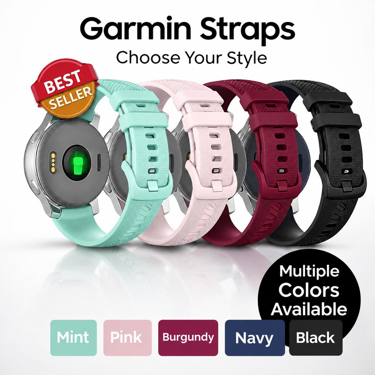 Silicone Replacement Band for Garmin Venu and Vivoactive - image 1