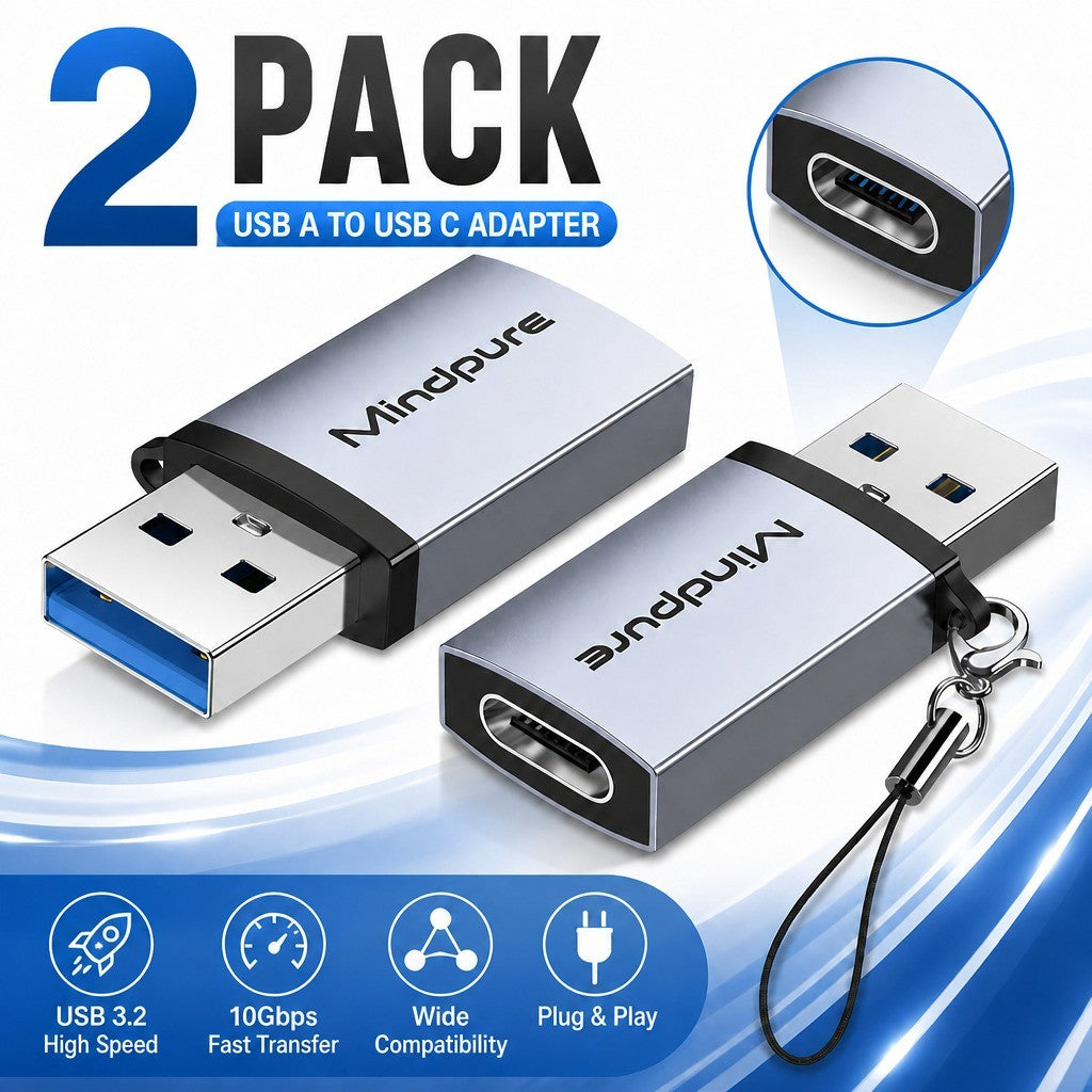 USB 3.2 to USB-C OTG Adapter – 2 Pack - image 1