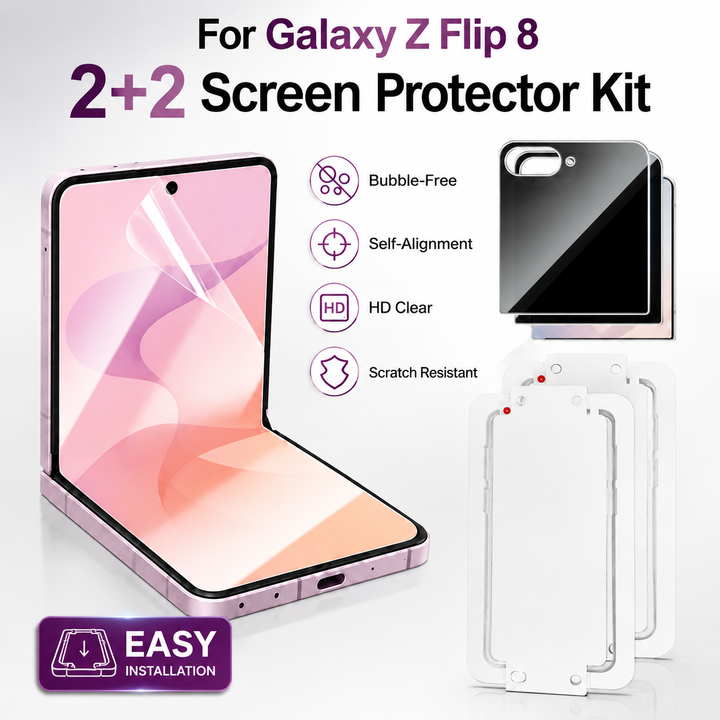 For Samsung Galaxy Z Flip 7 Easy-Install Clear & Privacy Screen Protector - image 1