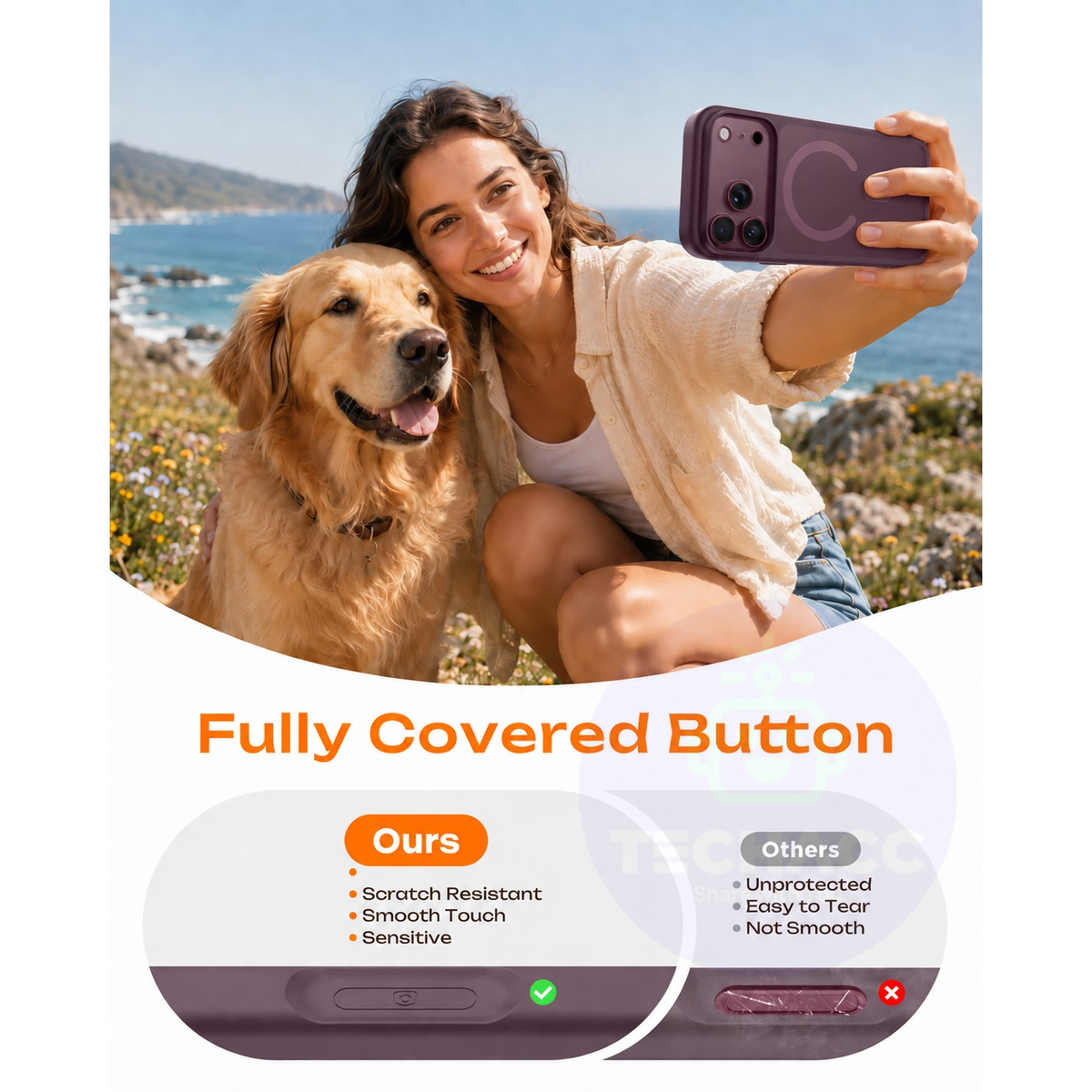 For iPhone 18 Pro Case, Compatible with MagSafe - Frosted Back and Raised Camera Frame, Case Only, Burgundy