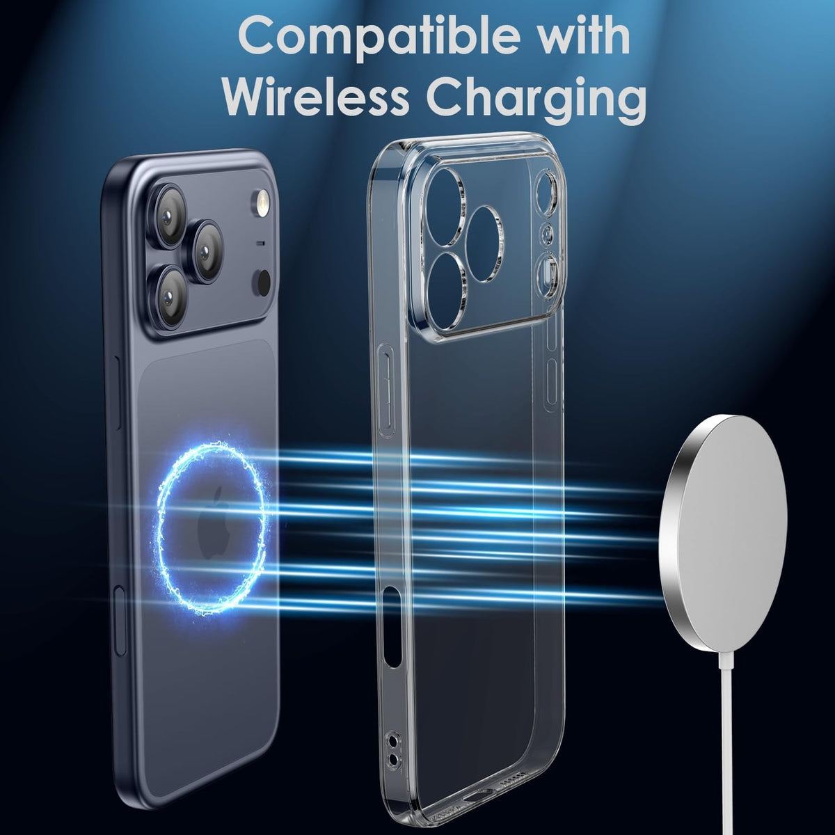For iPhone 18 Pro Case, Compatible with MagSafe - Raised Camera Protection, Case Only, Clear