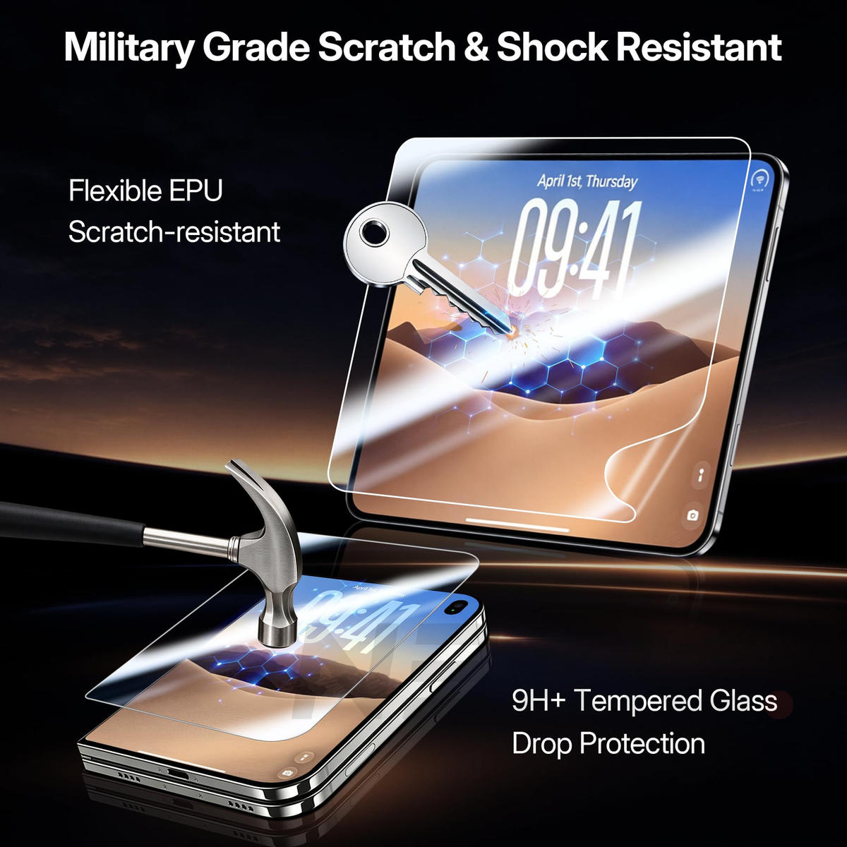 Front, Back and Inner Screen Protector Set for iPhone Duo - 3 Pieces
