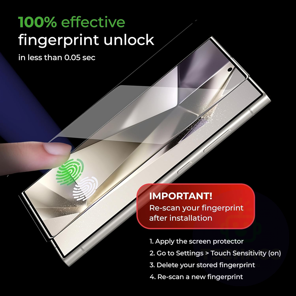 2 Pack HD Tempered Glass Screen Protectors for Samsung Galaxy S26 Ultra