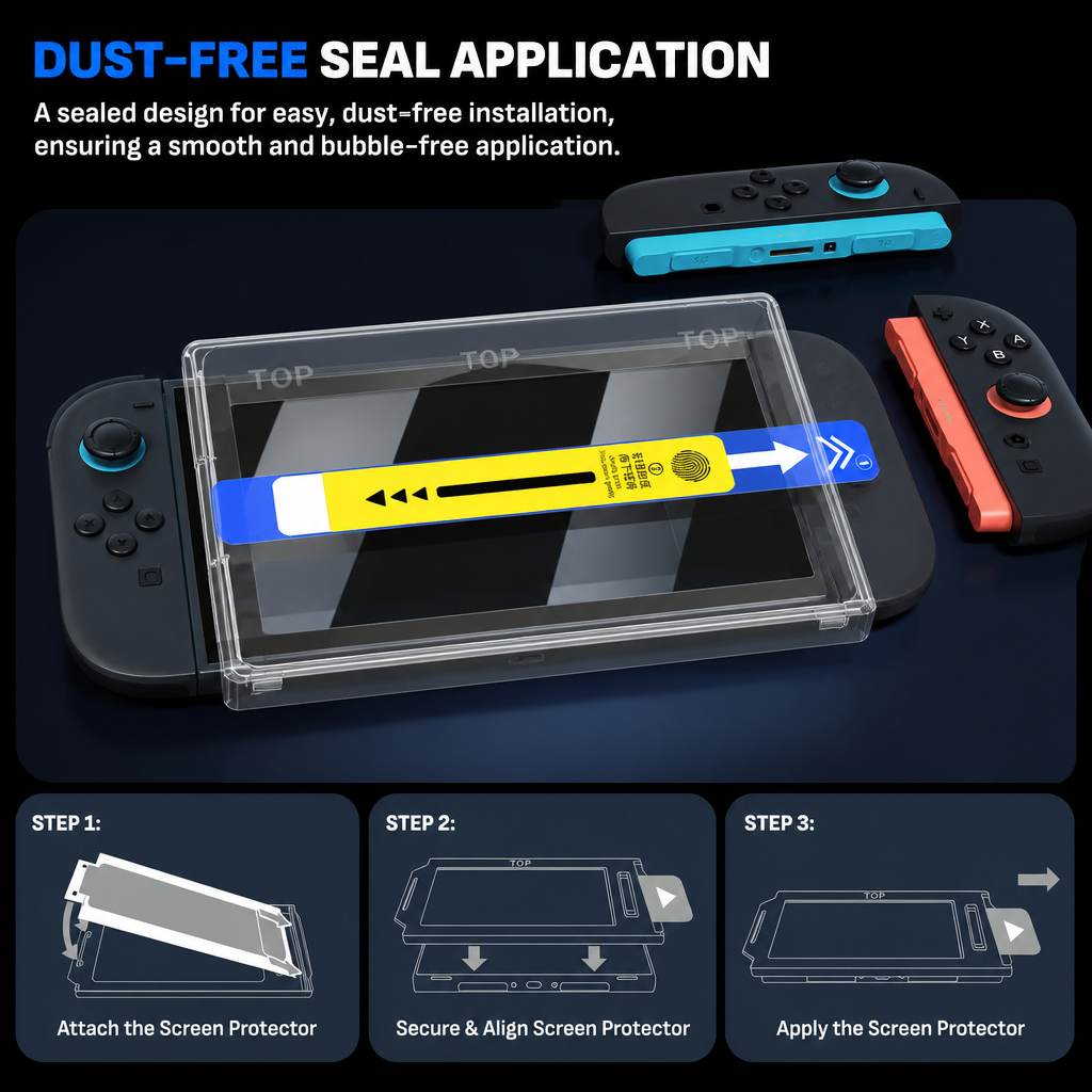 Tempered Glass Screen Protectors for Nintendo Switch 2 (2025) - 2 Pack with Installation Frame