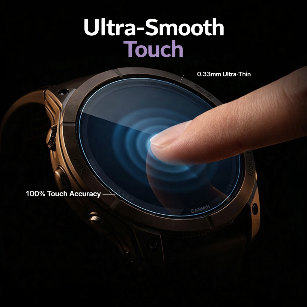 3 Pack Tempered Glass Screen Protector for Garmin Vivoactive, Vivomove and Epix - image 5