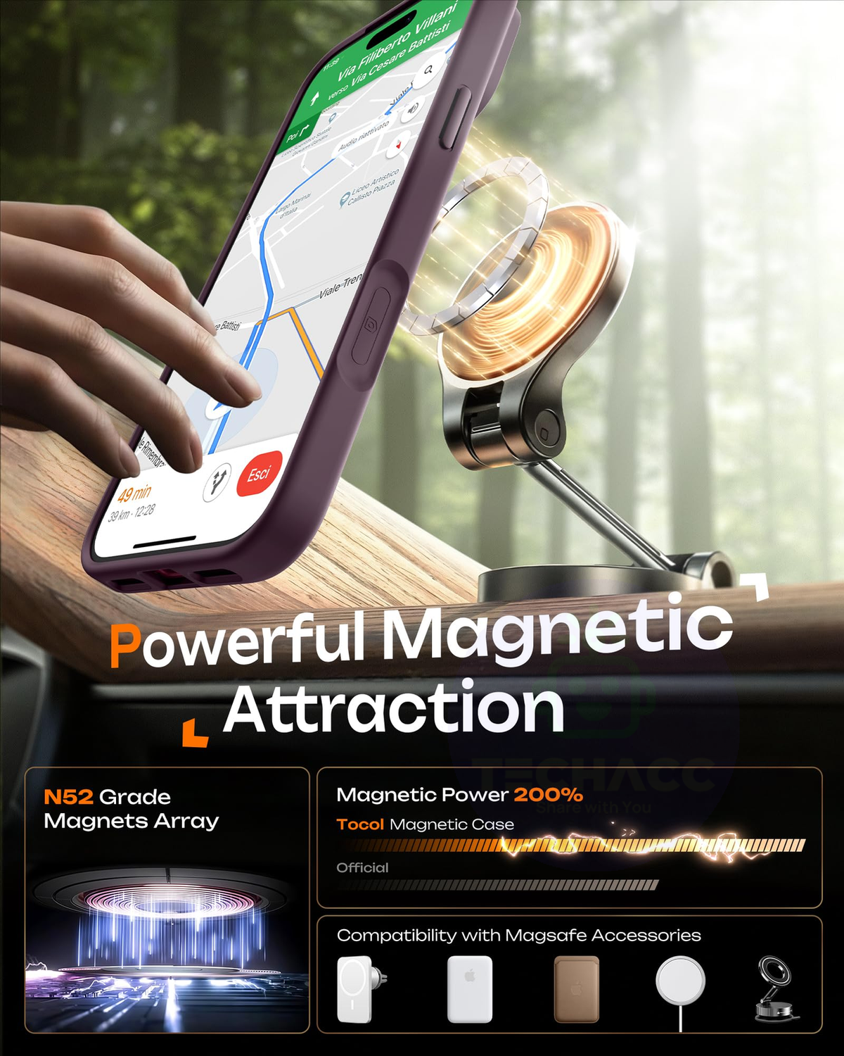 For iPhone 18 Pro Case, Compatible with MagSafe - Frosted Back and Raised Camera Frame, Case Only, Black