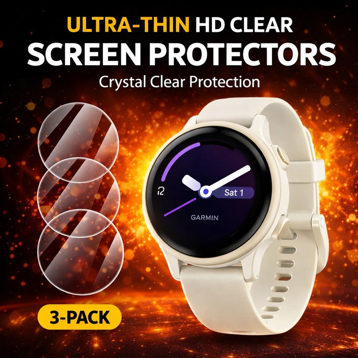 3 Pack Tempered Glass Screen Protector for Garmin Vivoactive, Vivomove and Epix - image 1