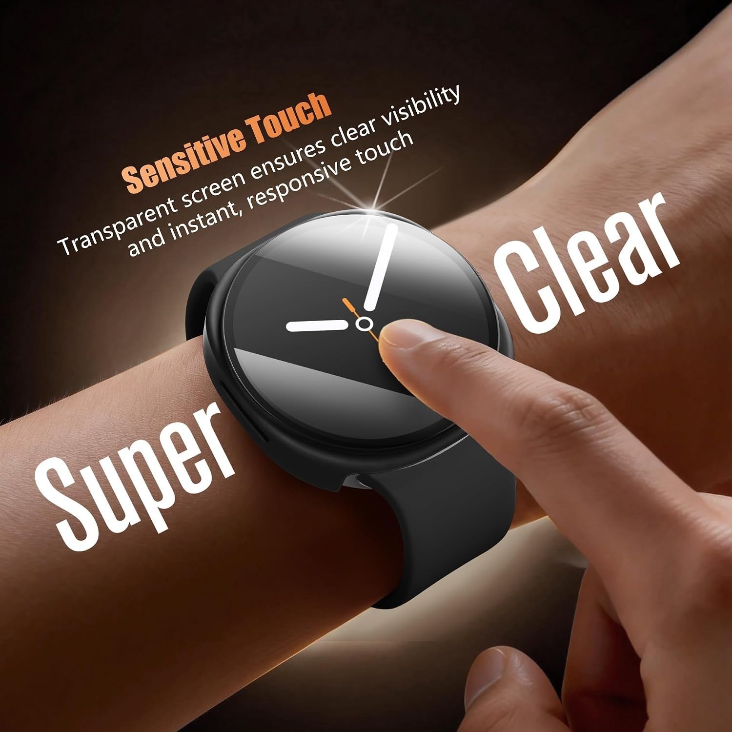Full-Cover Glass Case Screen Protector for Samsung Galaxy Watch - image 4