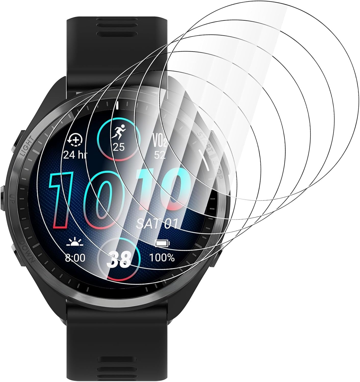 3 Pack Tempered Glass Screen Protector for Garmin Forerunner - image 7