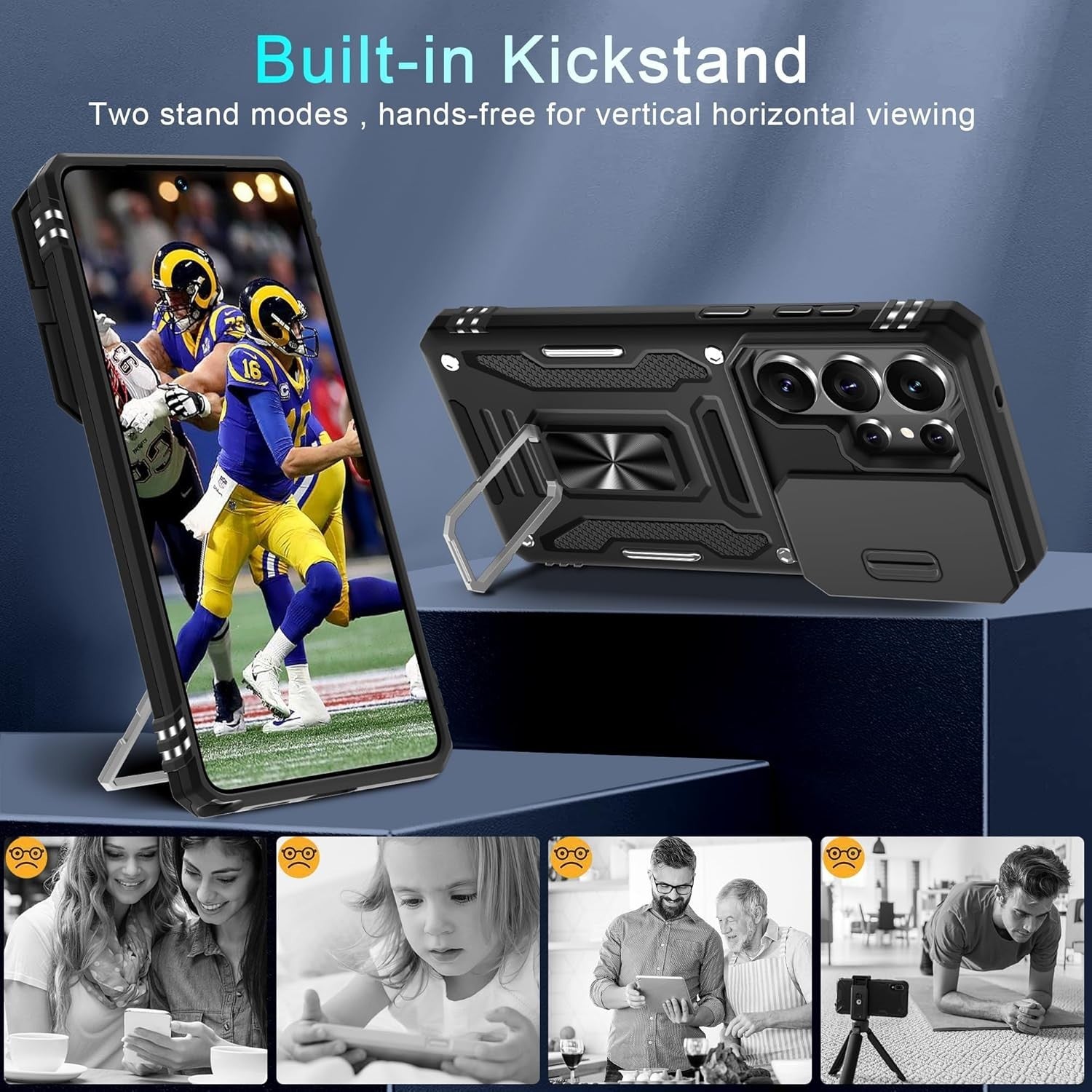 For Samsung Galaxy S24 FE Magnetic Ring Kickstand Shockproof Case - image 4
