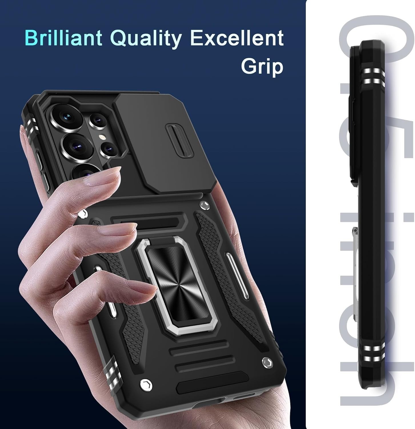 For Samsung Galaxy S24 FE Magnetic Ring Kickstand Shockproof Case - image 7