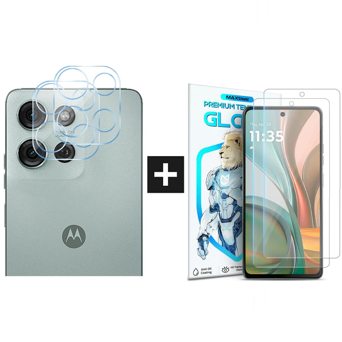 Tempered Glass Screen Protectors for Motorola Moto G56 - 2 Screen Protectors and 2 Camera Protectors