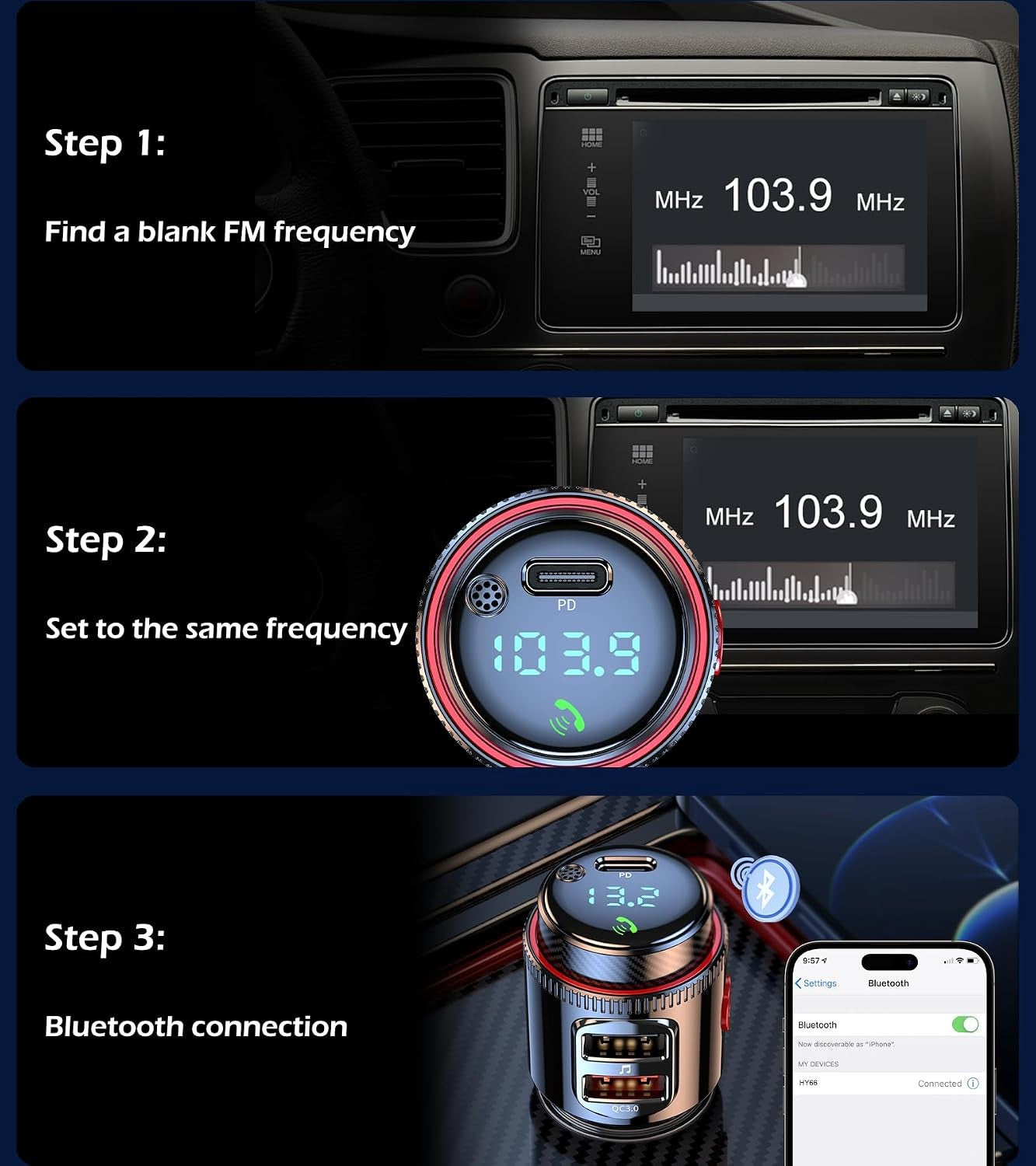 Bluetooth 5.0 FM Transmitter & Car Charger - image 5