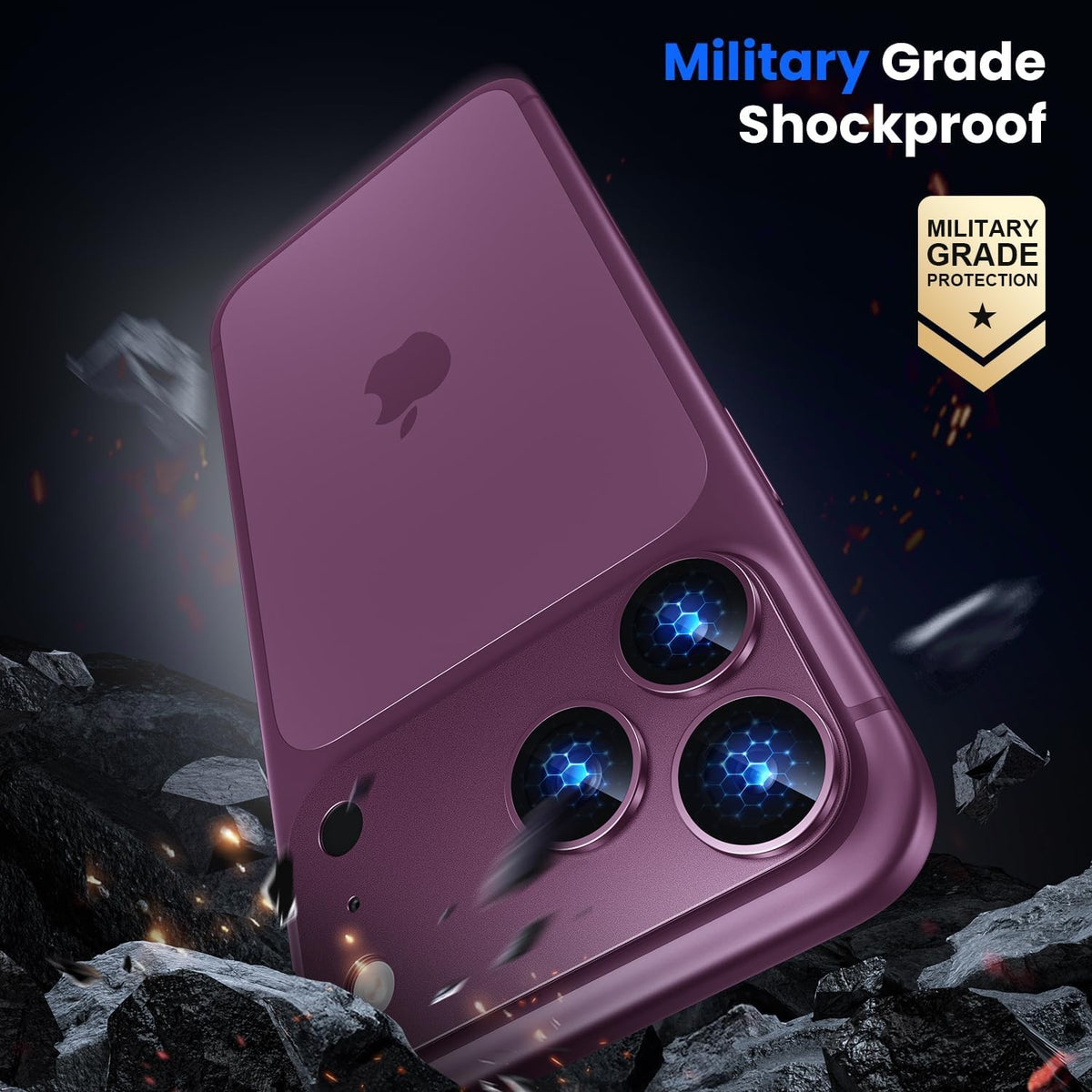 Metal and Tempered Glass Camera Lens Protector for iPhone 18 Pro Max - Silver