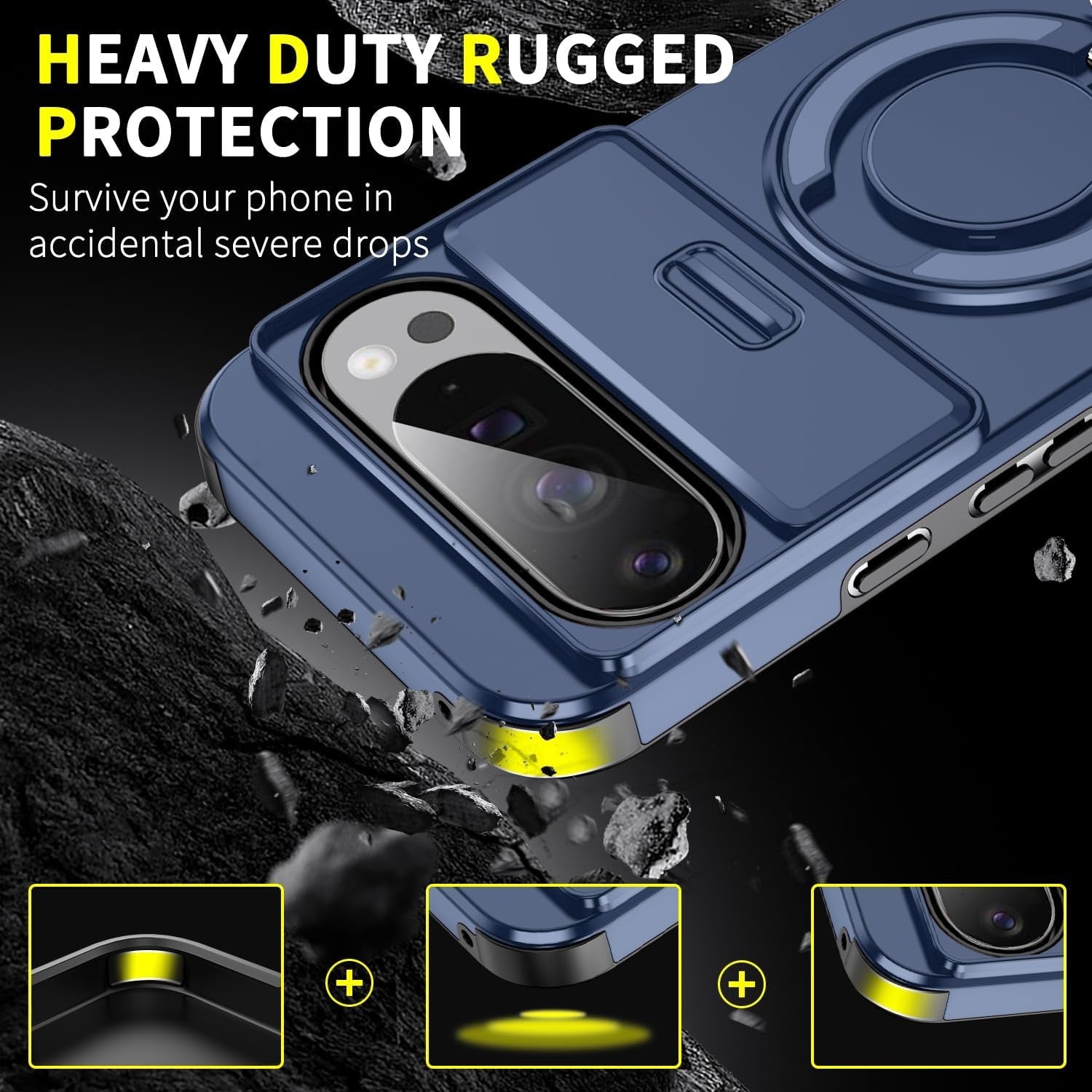 Magnetic Ring Kickstand Case for Google Pixel 7 Series - image 3