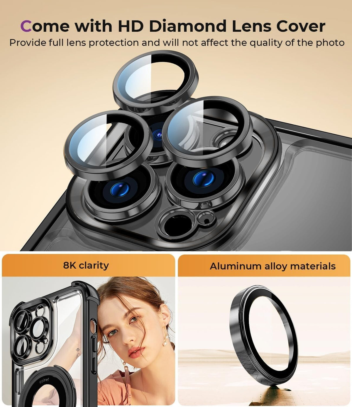For iPhone 18 Pro Max Case, Compatible with MagSafe - Shock-Absorbing Corners, Case Only, Black