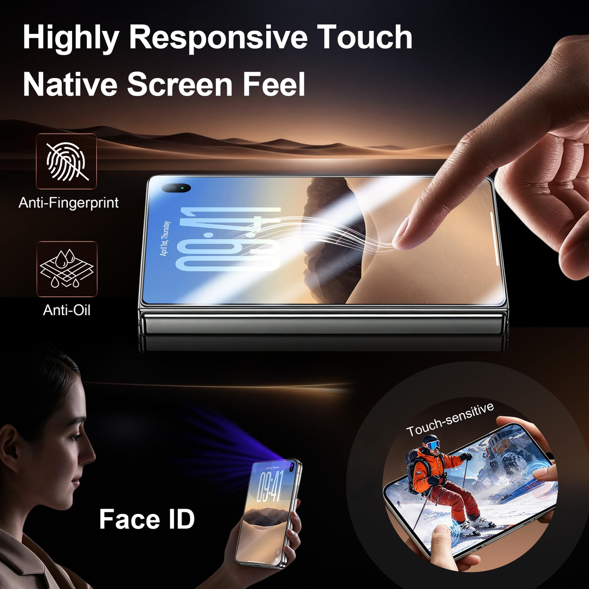 Front Glass and Inner Screen Protector Set for iPhone Duo - 2 Pieces