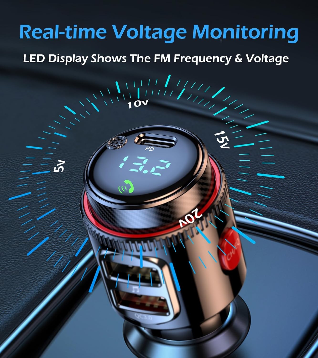 Bluetooth 5.0 FM Transmitter & Car Charger - image 9