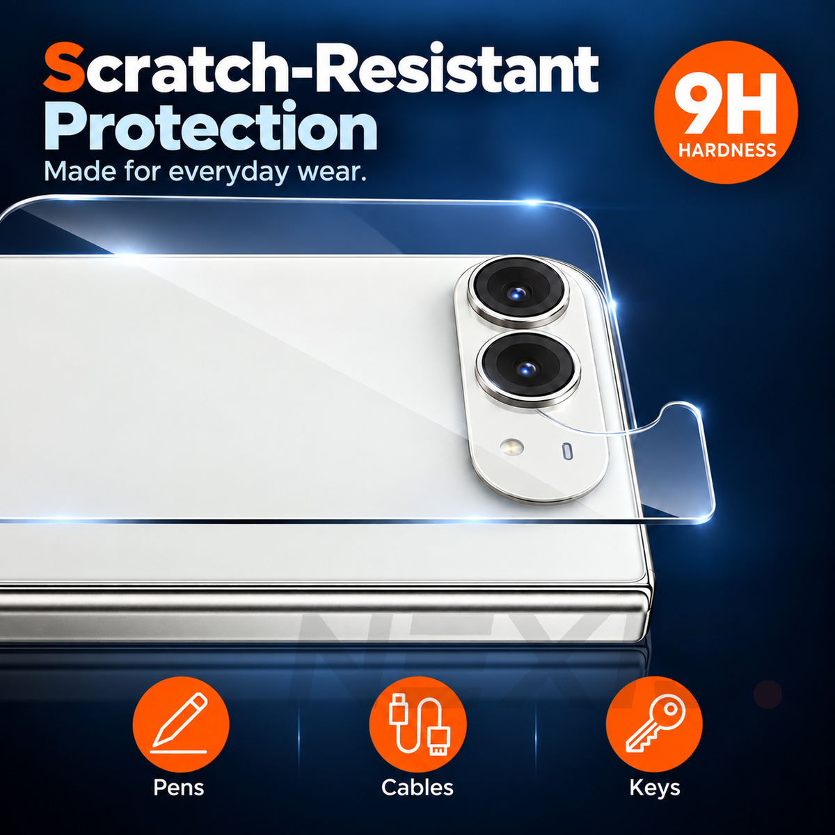 Front and Back Tempered Glass Protector Set for iPhone Duo - 2 Pieces
