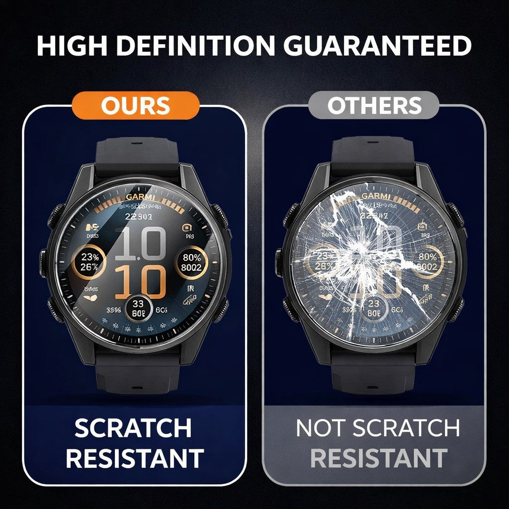 3 Pack Tempered Glass Screen Protector for Garmin Fenix - image 5