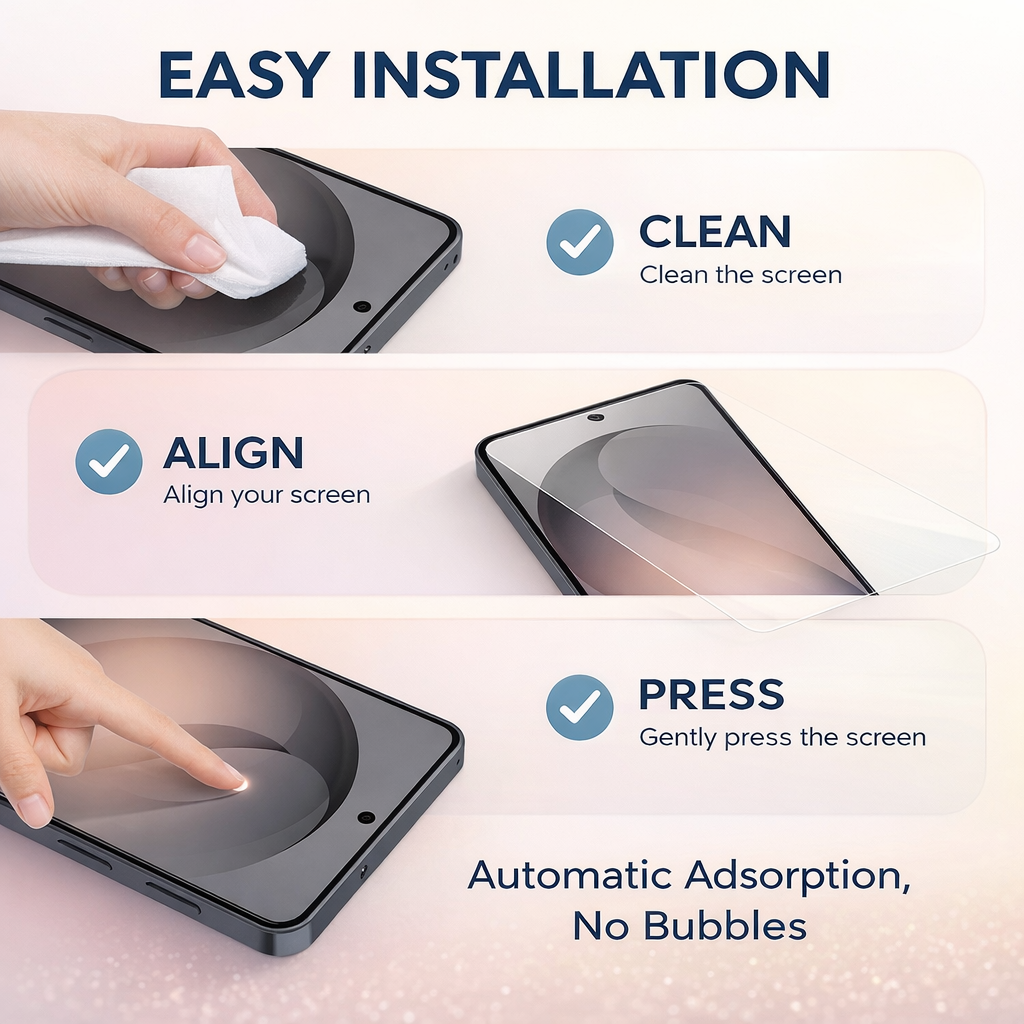 2 Pack Tempered Glass Screen Protectors for Samsung Galaxy S26 FE