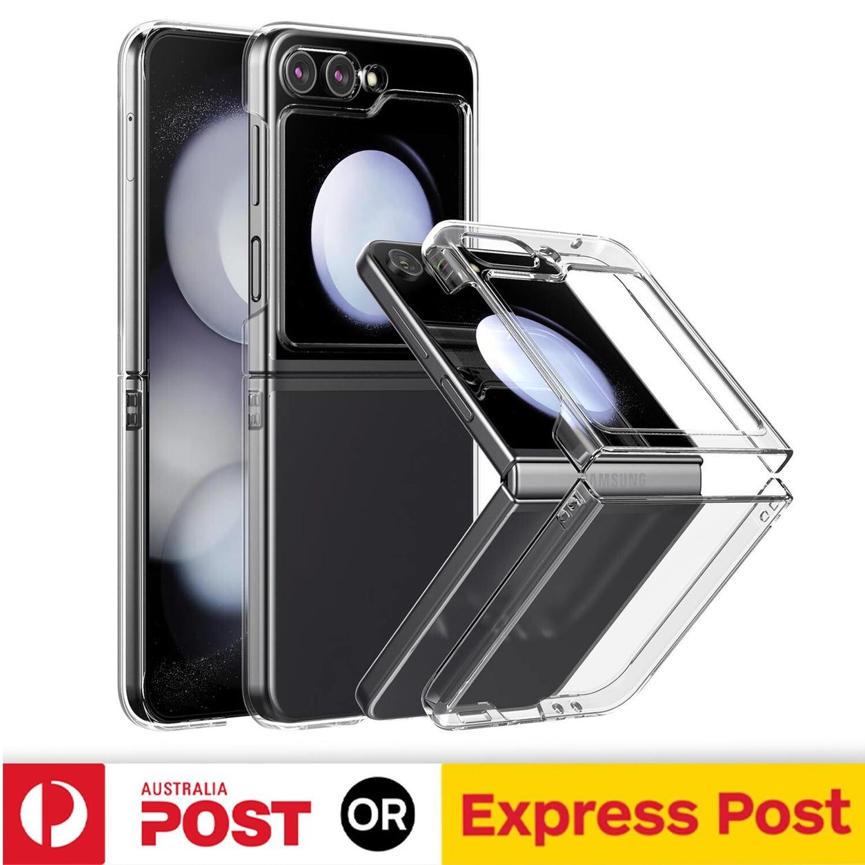 Clear 360° Protective Case & Screen Protector Set for Samsung Galaxy Z Flip 8 - image 2