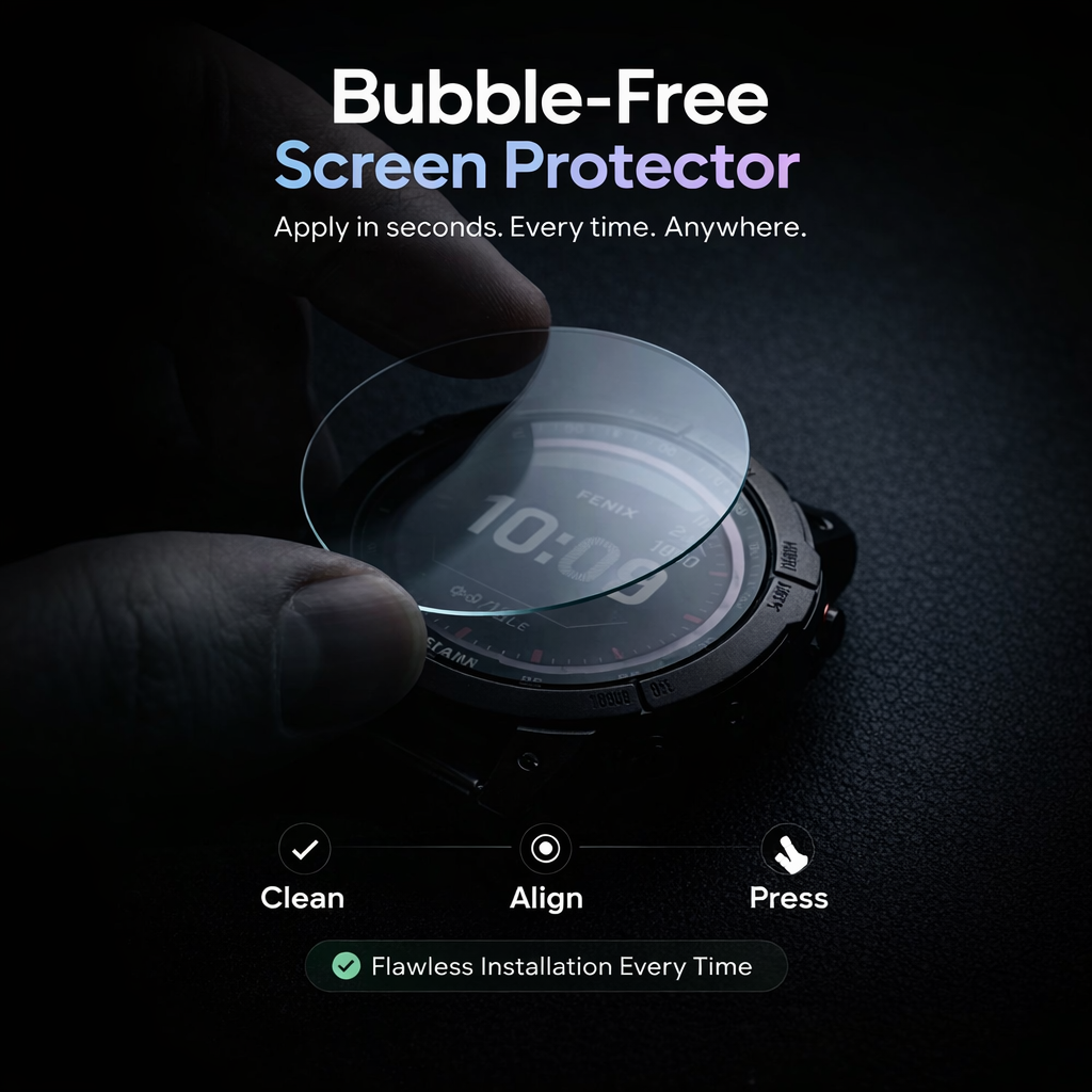 3 Pack Tempered Glass Screen Protector for Garmin Vivoactive, Vivomove and Epix - image 3