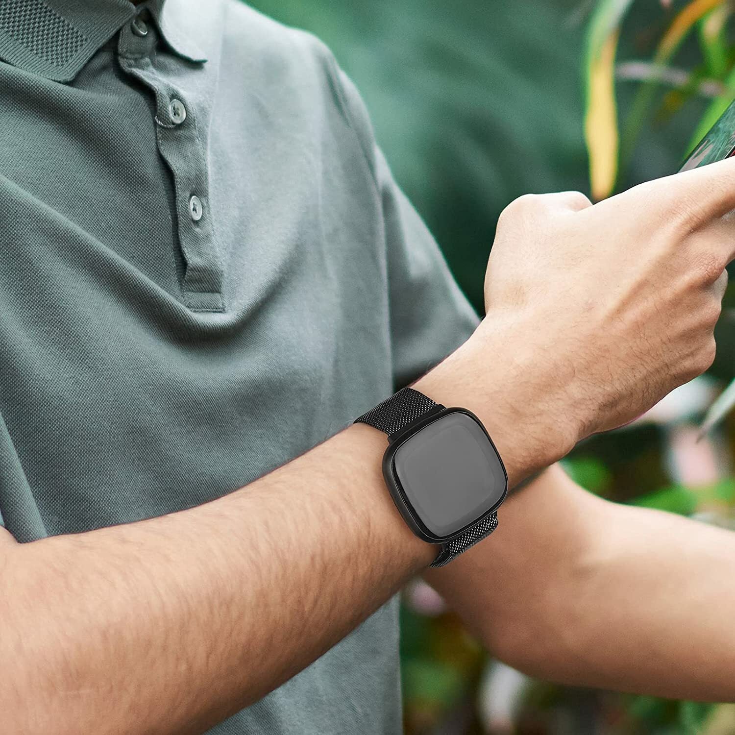 Milanese Metal Band for Fitbit Versa and Sense - image 8