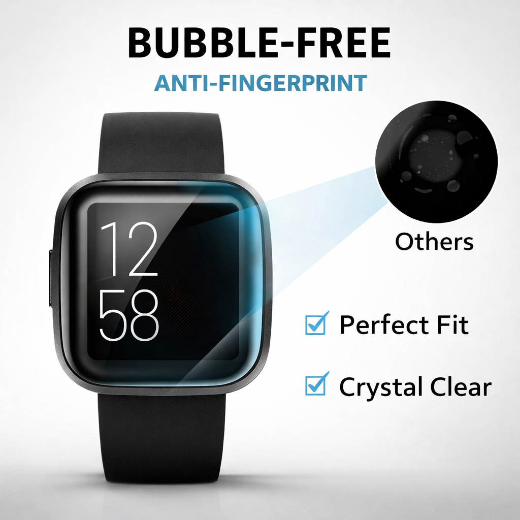 3 Pack MaxShield Screen Protector for Fitbit Versa and Sense - image 4