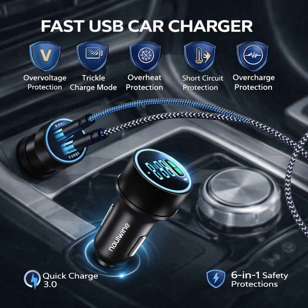 66W Dual-Port USB Car Charger - image 3