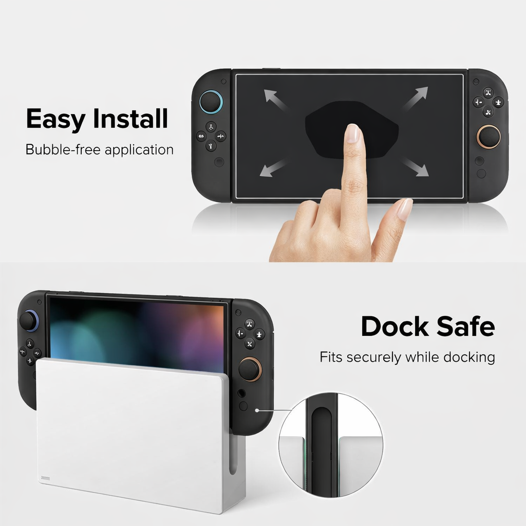 For Nintendo Switch 2 9H Tempered Glass Screen Protector - 2 Pack