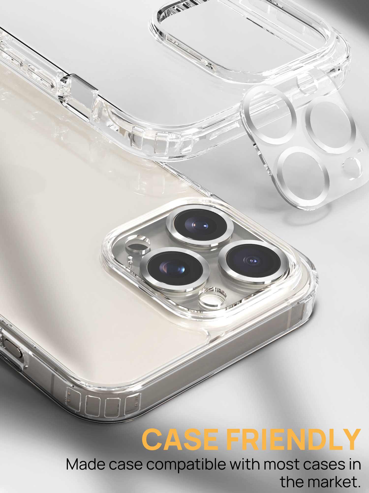 【2 Pack】All-In-One 9H Tempered Glass iPhone 15 Series Camera Protector