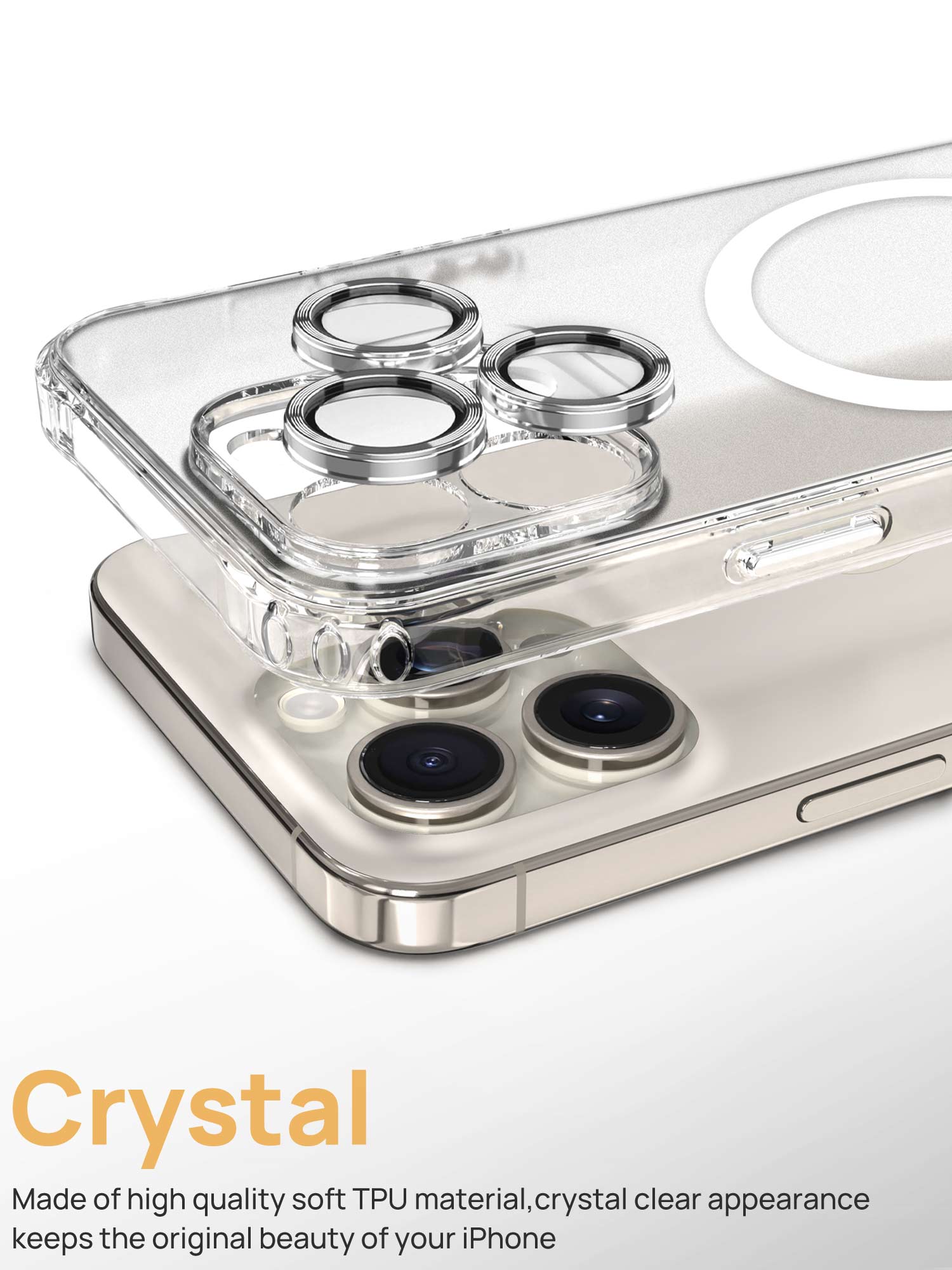 MagSafe Military Grade Protection Crystal Clear iPhone 15 Series Case