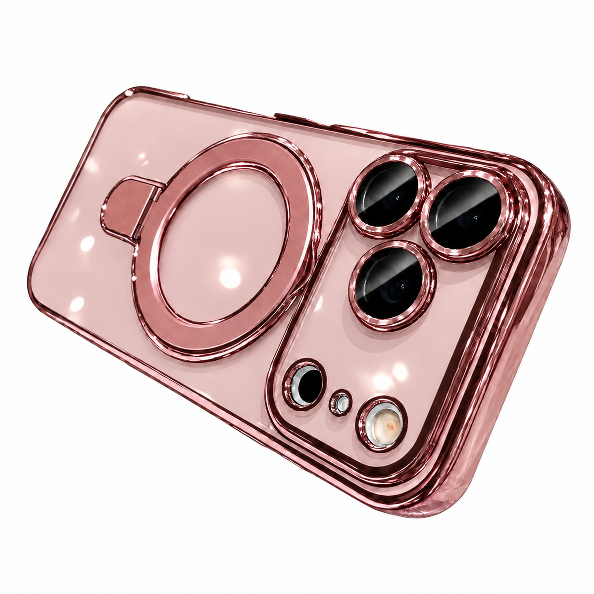 Pink rotating stand case for iPhone 18 Pro Max