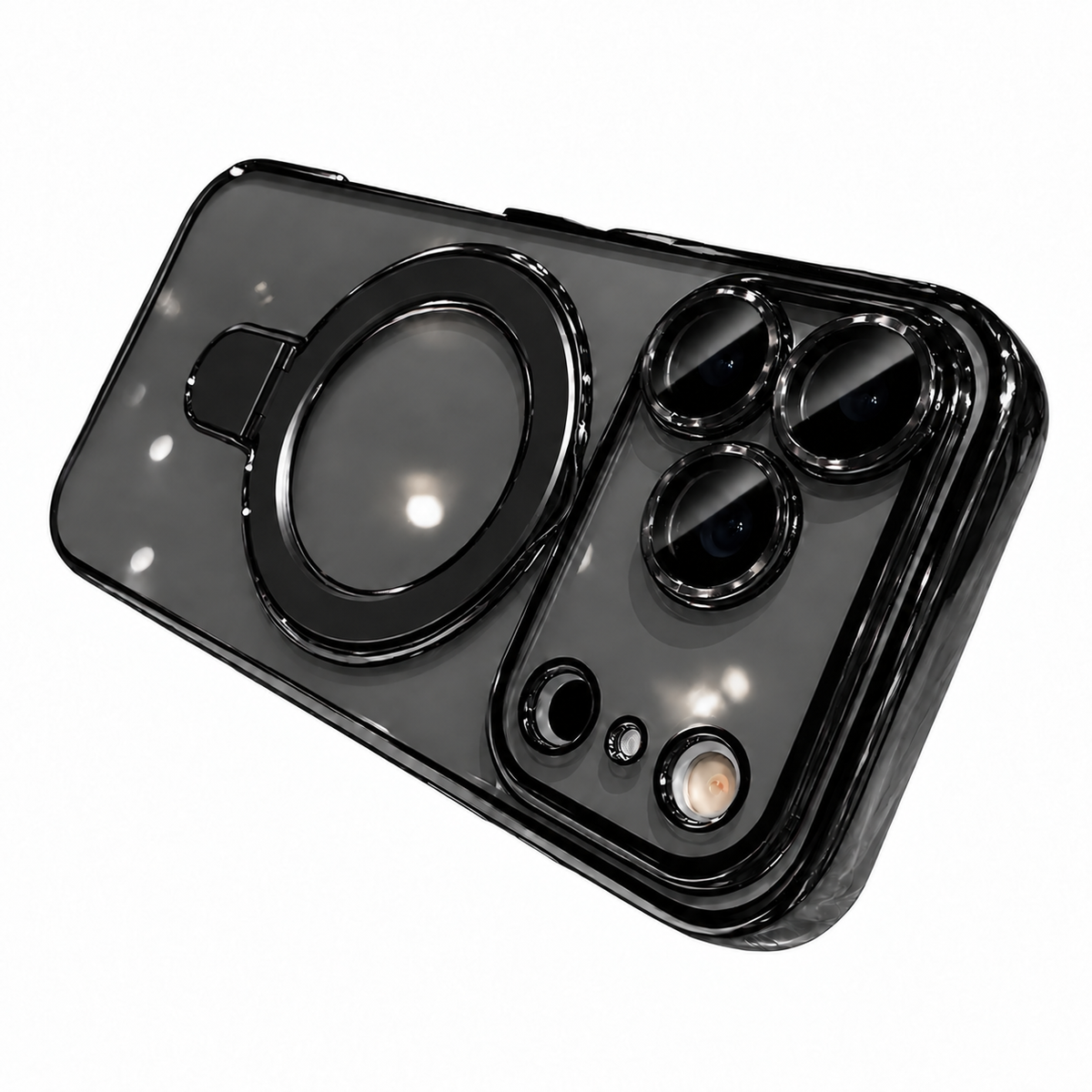 Black rotating stand case for iPhone 18 Pro Max